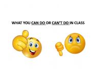 English powerpoint: Can/ Cant rules in the classroom