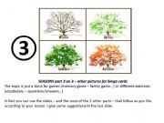 English powerpoint: Seasons tools for games and exercises - PART 3 on 3.