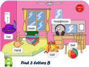 English powerpoint: Phonics letter B and H - Game