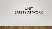 English powerpoint: Safety at work