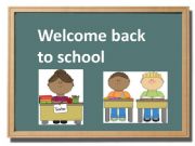 English powerpoint: Welcome back to school