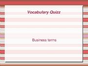 English powerpoint: vocabulary quizz - business terms