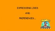 English powerpoint: expressing likes and preferences