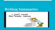 English powerpoint: Writing Summaries