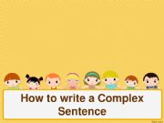 English powerpoint: Complex Sentence