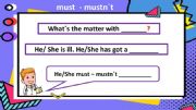 English powerpoint: must - mustnt - 