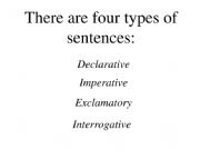 English powerpoint: types of sentences