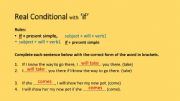 English powerpoint: Real Conditionals