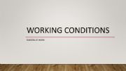 English powerpoint: Working conditions