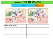 English powerpoint: Three Little Pigs Activities - Part 1 - There is There are