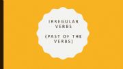 English powerpoint: Irregular verbs