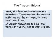English powerpoint: First conditional presentation