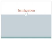 English powerpoint: Immigration