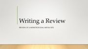 English powerpoint: Writing a review on a webiste