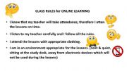 English powerpoint: Classroom Rules for Online Learning