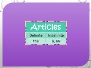 English powerpoint: Articles (A/ An/The)