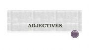 English powerpoint: Adjectives