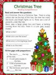 English powerpoint: Reading Comprehension - Christmas