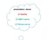English powerpoint:   Used to 