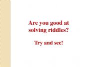 English powerpoint: The banana riddle