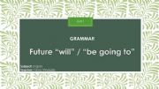 English powerpoint: Future 