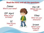 English powerpoint: Personal information