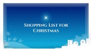 English powerpoint: Christmas shopping list
