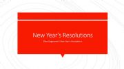 English powerpoint: New Year�s Resolutions