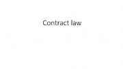 English powerpoint: Contract law