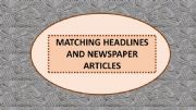 English powerpoint: Matching headlines and newspaper articles