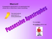 English powerpoint: possessive pronouns apostrophe s