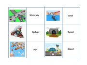 English powerpoint: Memory game :transport