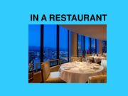 English powerpoint: In a Restaurant - part 1