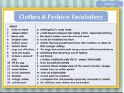 English powerpoint: Clothes & Fashion Vocabulary
