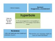 English powerpoint: Word of the Day-Hyperbole with Examples