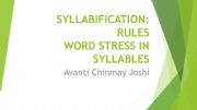 English powerpoint: Rules of Syllabification