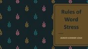 English powerpoint: Rules of Word Stress