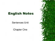 English powerpoint: Notes on Sentences
