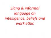 English powerpoint: SLANG LANGUAGE