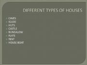 English powerpoint: TYPES OF HOUSE