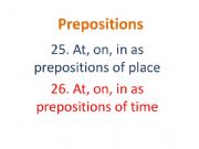 English powerpoint: Prepositions of time and place - How to use!