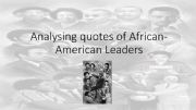 English powerpoint: African-American Leaders