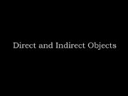 English powerpoint: Direct and indirect Object Presentation