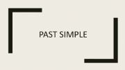English powerpoint: Past Simple