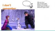 English powerpoint: Make a story Part 3 - FROZEN tenses and questions practice for EGE, OGE