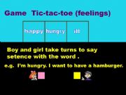 English powerpoint: Tic-tac-toe  feelings game