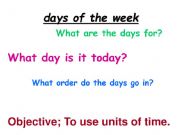 English powerpoint: days of the week