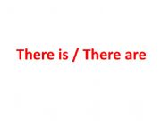 English powerpoint: there is , there are