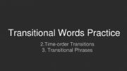 English powerpoint: Transitional Words Practice