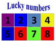 English powerpoint: Lucky Numbers